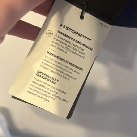 NEW women’s Under Armour XS Cloud Shell Jacket Midnight Navy Blue Waterproof - Picture 5 of 13